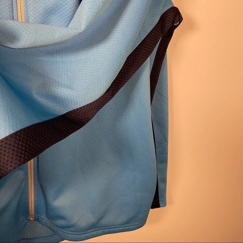 ALO YOGA Jacket. Zip front. Turquoise/Navy. Size L